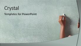  Presentation with chalk - Theme consisting of writing with chalk on greenboard background and a light gray colored foreground