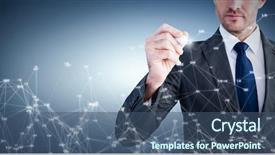  Presentation with marker - Presentation theme with writing with marker against purple background and a ocean colored foreground