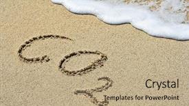  Presentation with co2 - PPT theme with writing words - concept or conceptual co2 text background and a  colored foreground