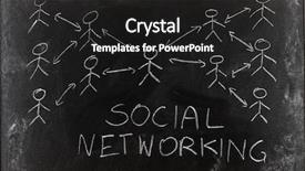  Presentation with report writing social mediaa - Cool new presentation theme with writing words - social networking concept hand written backdrop and a dark gray colored foreground