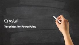  Presentation with chalk sketch - Slide deck consisting of female hand holding white chalk background and a dark gray colored foreground