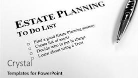 Presentation with estate planning - Presentation design enhanced with written-estate-planning background and a light gray colored foreground