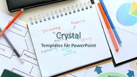  Presentation with project management - Beautiful PPT theme featuring written features of project management backdrop and a sky blue colored foreground