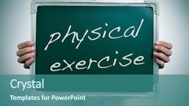  Presentation with healthy habit - Beautiful PPT theme featuring written in it as health backdrop and a ocean colored foreground