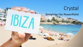  Presentation with signboard - Presentation theme with written in it in ses background and a  colored foreground