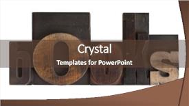  Presentation with books - Amazing slide deck having written in vintage wooden letterpress backdrop and a tawny brown colored foreground