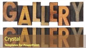  Presentation with gallery - Presentation theme featuring written in vintage wooden letterpress background and a tawny brown colored foreground
