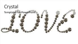  Presentation with diamonds - Beautiful presentation design featuring written 'love' by using several diamonds backdrop and a white colored foreground
