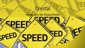  Presentation with speed - Beautiful theme featuring written on multiple road sign backdrop and a gold colored foreground
