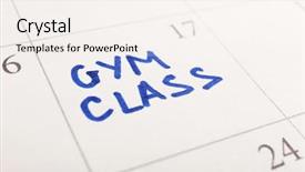  Presentation with gym - Theme having written plan gym class background and a sky blue colored foreground