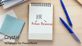  Presentation with human resource - Cool new theme with written text human resource backdrop and a mint green colored foreground
