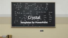  Presentation with green chemistry chemical formulas ecology - Colorful PPT theme enhanced with written with chemical compound formula backdrop and a dark gray colored foreground