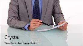  Presentation with reading - Amazing slides having writting error - close-up of man proof reading backdrop and a light gray colored foreground