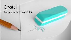  Presentation with mistakes pencil eraser pencil eraser - Theme consisting of writting error - eraser and pencil on paper background and a light gray colored foreground