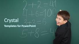  Presentation with math notebook for high school - Audience pleasing PPT theme consisting of writting error - school boy solve math backdrop and a  colored foreground
