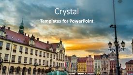  Presentation with square - Presentation consisting of wroclaw-market-square-full background and a teal colored foreground