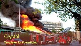  Presentation with firefighters - Amazing PPT theme having wroclaw-poland-may-04-firefighters backdrop and a tawny brown colored foreground