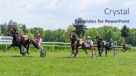  Presentation with race track - PPT theme enhanced with wroclaw-poland-may-8-finish background and a sky blue colored foreground