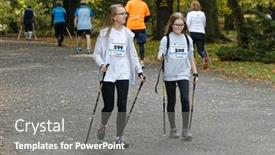  Presentation with city people walking - 