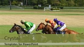  Presentation with horses - Cool new slide deck with wroclaw-poland-september-5-international backdrop and a gold colored foreground