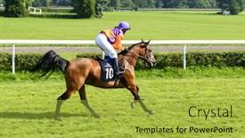  Presentation with photograph - PPT layouts having wroclaw-poland-september-6-race background and a yellow colored foreground