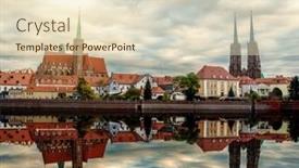  Presentation with poland - Slides consisting of wroclaw-poland-view-at-tumski background and a lemonade colored foreground