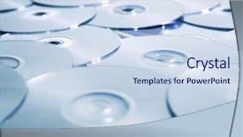  Presentation with media and information literacy - Audience pleasing slides consisting of wrom up - background from compact disks backdrop and a sky blue colored foreground