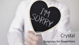  Presentation with signboard - Colorful presentation design enhanced with pardon - young caucasian man wearing backdrop and a light gray colored foreground