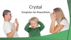  Presentation with marriage - Slide set enhanced with wrong marriage - parents screaming for a fight background and a  colored foreground