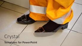  Presentation with clothing - Beautiful PPT theme featuring wrong-usage-of-woman-protective backdrop and a mint green colored foreground