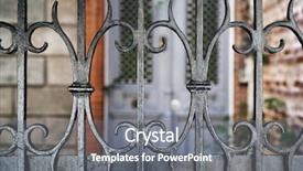 Presentation with france - Presentation theme with wrought iron fence fragment in front of a building in toulouse france background and a gray colored foreground