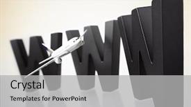  Presentation with plane - Presentation enhanced with ws - online booking model plane taking background and a light gray colored foreground