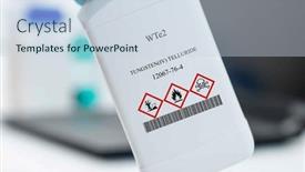  Presentation with laboratory chemical white - Slide set with wte2-tungsten-iv-telluride-cas background and a sky blue colored foreground