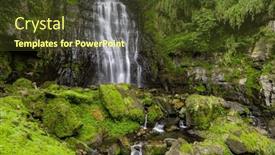  Presentation with waterfall - Slide deck having wufengqi-waterfall-in-yilan background and a  colored foreground