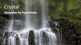  Presentation with waterfall - Theme enhanced with wufengqi-waterfall-in-yilan background and a tawny brown colored foreground