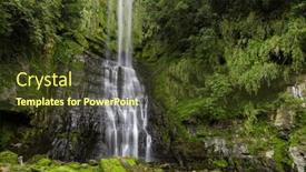  Presentation with waterfall - Presentation theme enhanced with wufengqi-waterfall-in-yilan background and a tawny brown colored foreground