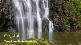  Presentation with waterfall - Slide set consisting of wufengqi-waterfall-in-yilan background and a tawny brown colored foreground