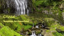  Presentation with waterfall - Presentation design enhanced with wufengqi-waterfall-in-yilan background and a  colored foreground