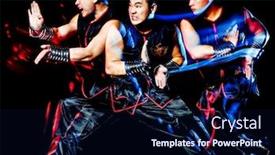  Presentation with black light - Beautiful PPT theme featuring man isolated on black background backdrop and a navy blue colored foreground