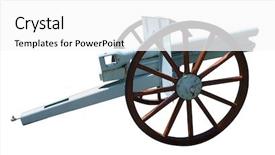  Presentation with ww1 - Slides with ww1 - antique gun isolated with clipping background and a white colored foreground