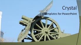  Presentation with ww1 - Colorful theme enhanced with ww1 - monument for battle for kiev backdrop and a light blue colored foreground