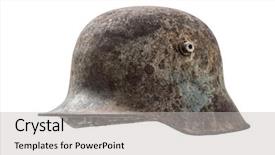  Presentation with german - Colorful PPT layouts enhanced with ww1 - old german helmet backdrop and a light gray colored foreground