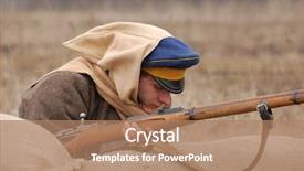  Presentation with ww1 - Presentation featuring ww1 - russian soldier 1918 civil war background and a coral colored foreground