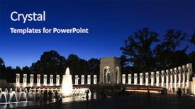  Presentation with national - Presentation theme featuring ww2 - washington dc - national wwii background and a navy blue colored foreground