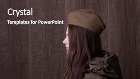  Presentation with military women - Presentation featuring ww2 women - woman in russian military uniform background and a  colored foreground