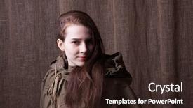  Presentation with second world war - Colorful slide deck enhanced with ww2 women - woman in russian military uniform backdrop and a wine colored foreground