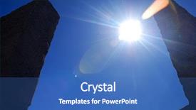  Presentation with stonehenge - Presentation theme having world wars - sun shining between two pillars background and a teal colored foreground