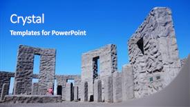  Presentation with stonehenge - Audience pleasing presentation consisting of pillar at the maryhill stonehenge backdrop and a cobalt blue colored foreground