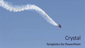  Presentation with smoke - Cool new presentation with vintage airplane leaving smoke trails backdrop and a light blue colored foreground