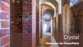  Presentation with zoroastrian ruins of ancient palace - Colorful slide set enhanced with wwii-bunker-ruins-on-mt backdrop and a tawny brown colored foreground